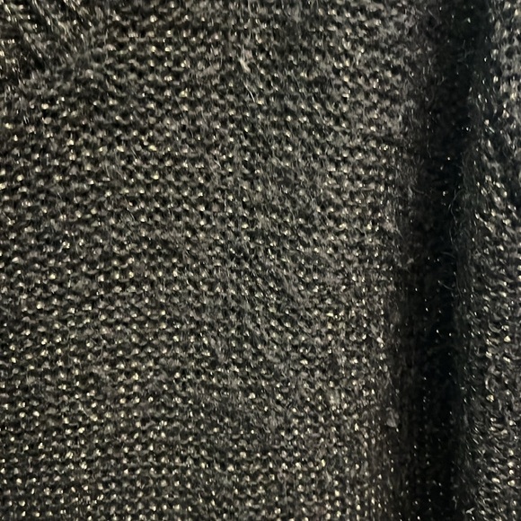 Modcloth size 2X Black and Silver Dressy Sweater Cowl Neck - Picture 4 of 4